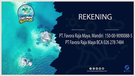 Banner Rekening Raja Ampat - PT Favora for web